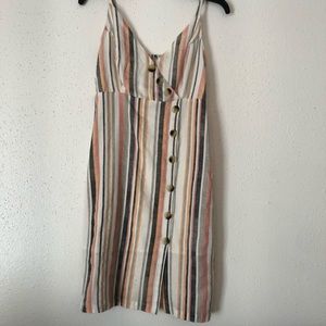 Striped Button Down Dress Sz Small